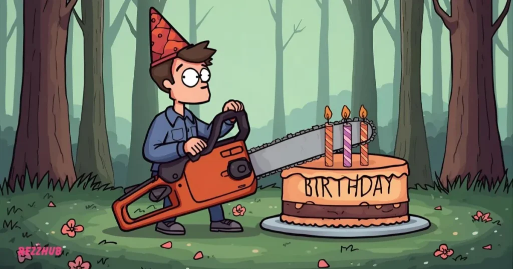 Chainsaw Birthday Pun