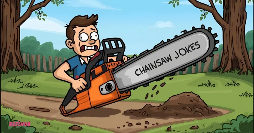 Exaggerated Chainsaw Jokes